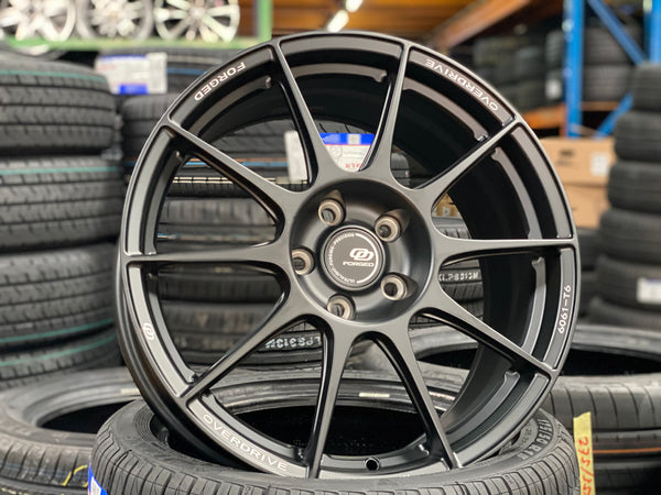 NEW 18X8 ET45 Overdrive Forged Alpha 01 Rim (4 wheel) Satin Black 5X112