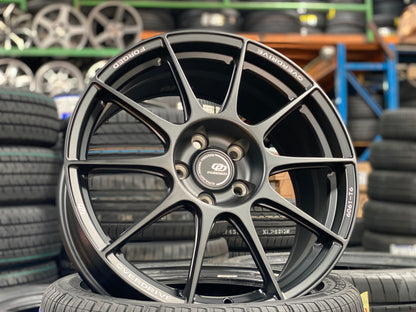 NEW 18X8 ET45 Overdrive Forged Alpha 01 Rim (4 wheel) Satin Black 5X112
