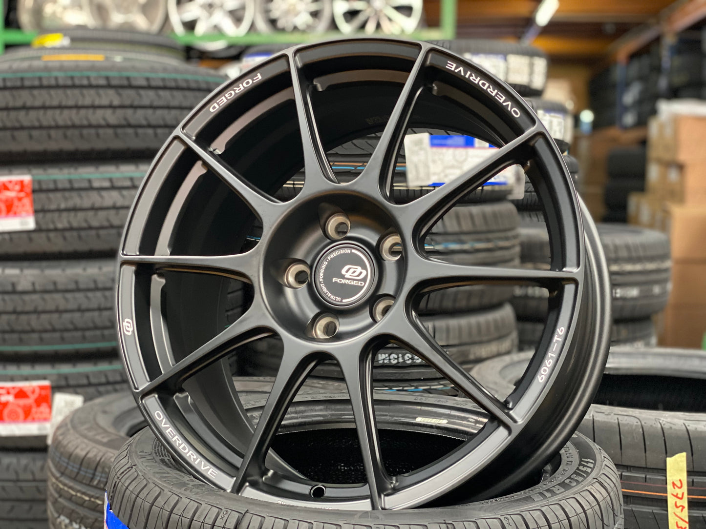 NEW 18X8 ET45 Overdrive Forged Alpha 01 Rim (4 wheel) Satin Black 5X112
