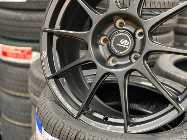 NEW 18X8 ET45 Overdrive Forged Alpha 01 Rim (4 wheel) Satin Black 5X112