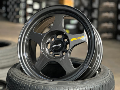 New 15X7 ET35 XOX Spoon Rim (4 wheel) Gunmetal 4X100