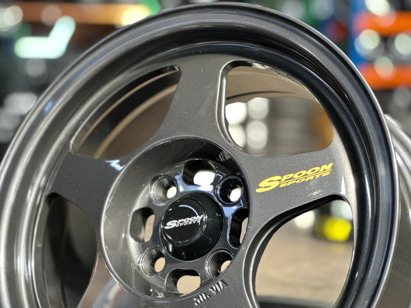 New 15x7 ET35 XOX Spoon Rim (4 wheel) Gunmetal 4X100