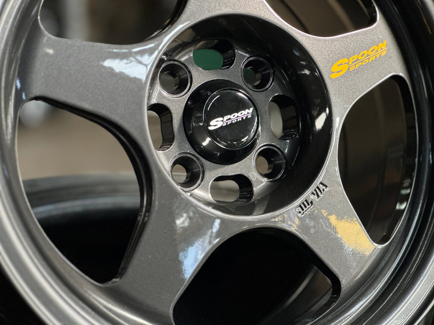 New 15X7 ET35 XOX Spoon Rim (4 wheel) Gunmetal 4X100