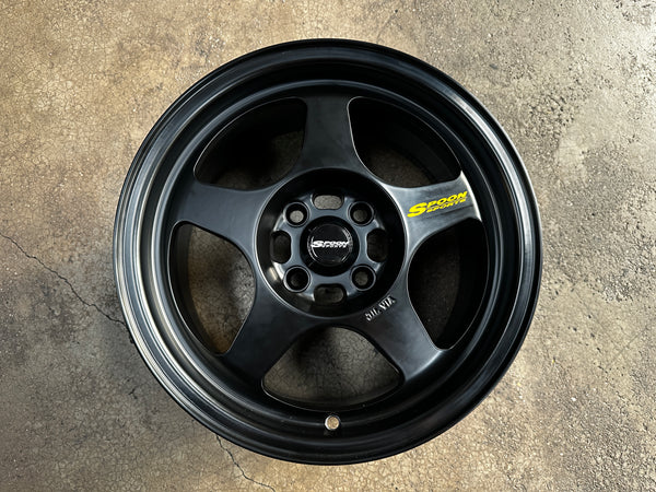New 15X7 ET35 XOX Spoon Rim (4 wheel) Black 4X100