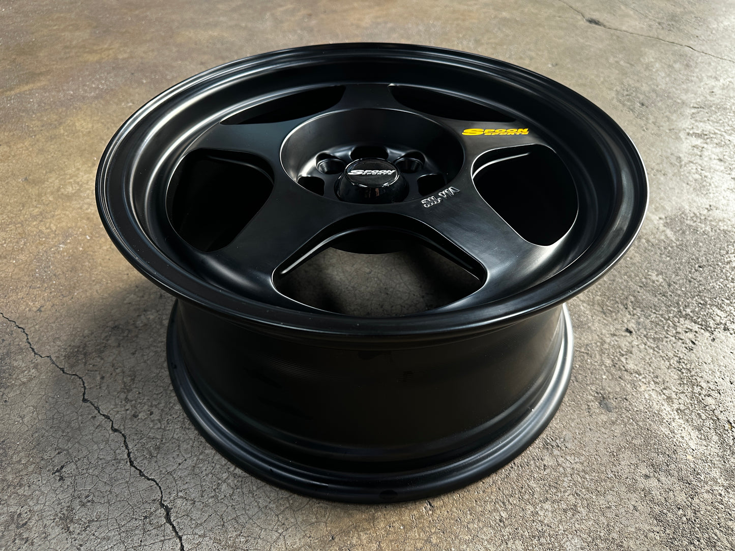 New 15X7 ET35 XOX Spoon Rim (4 wheel) Black 4X100