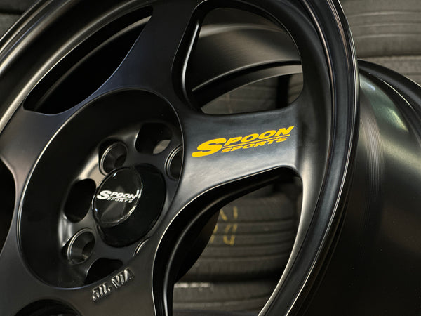 New 15X7 ET35 XOX Spoon Rim (4 wheel) Black 4X100