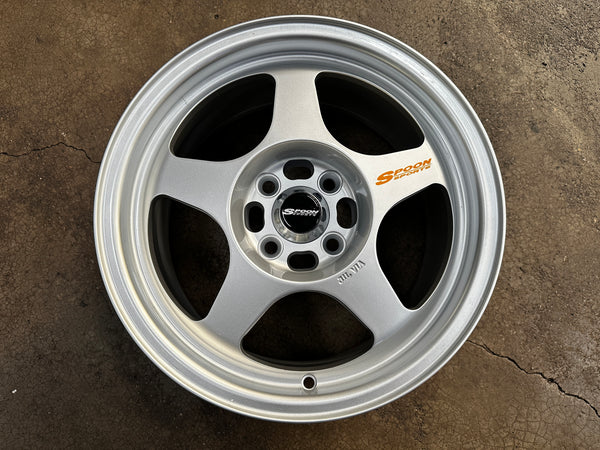 New 15X7 ET35 XOX Spoon Rim (4 wheel) Silver 4X100