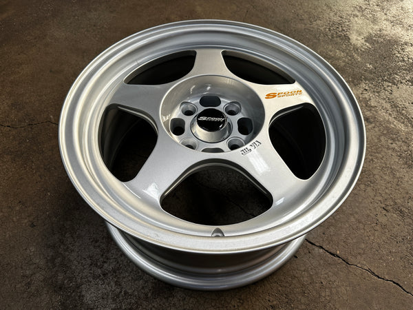 New 15X7 ET35 XOX Spoon Rim (4 wheel) Silver 4X100