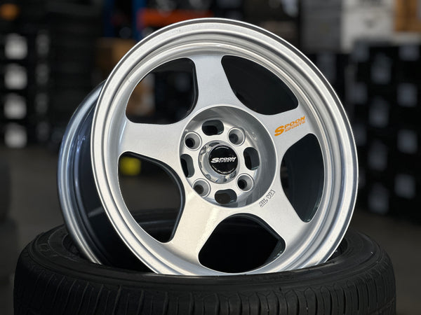 New 15X7 ET35 XOX Spoon Rim (4 wheel) Silver 4X100