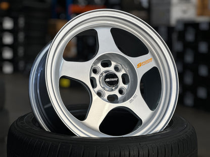 New 15X7 ET35 XOX Spoon Rim (4 wheel) Silver 4X100