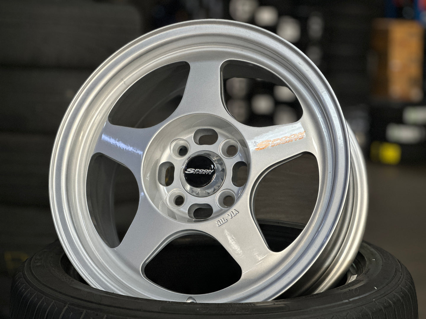New 15X7 ET35 XOX Spoon Rim (4 wheel) Silver 4X100