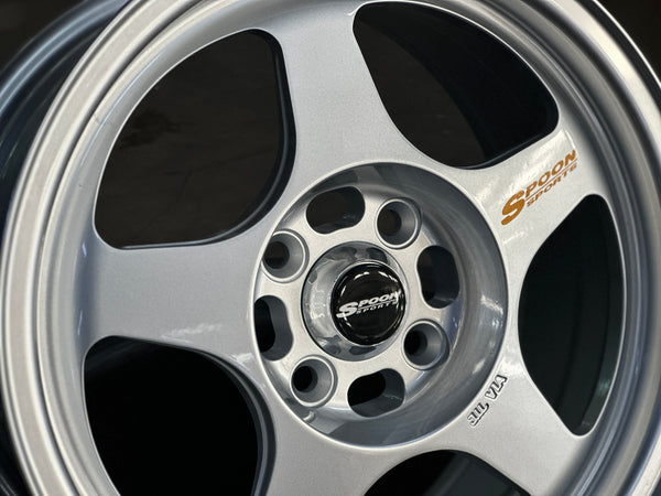 New 15X7 ET35 XOX Spoon Rim (4 wheel) Silver 4X100