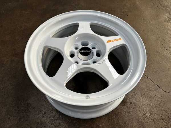 New 15X7 ET35 XOX Spoon Rim (4 wheel) White 4X100