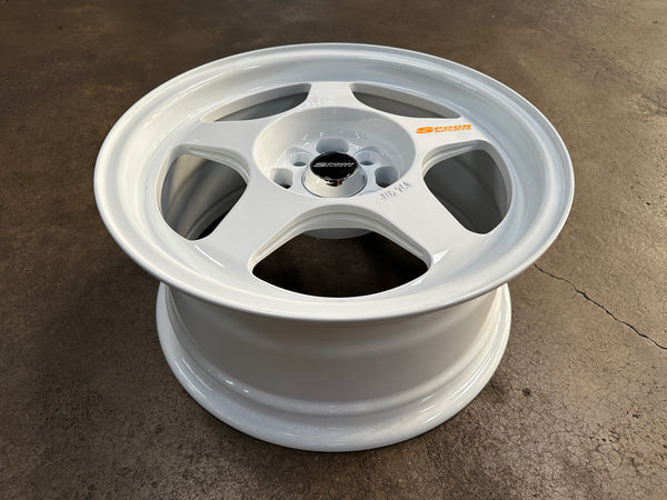 New 15X7 ET35 XOX Spoon Rim (4 wheel) White 4X100