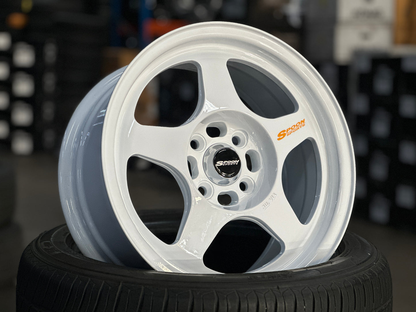 New 15X7 ET35 XOX Spoon Rim (4 wheel) White 4X100