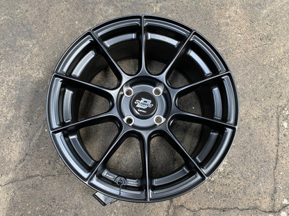 New 15x7 ET33 Lenso Climax 4x100 Satin Black (4 Wheels)