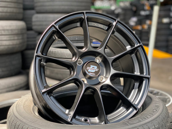 New 15x7 ET33 Lenso Climax 4x100 Satin Black (4 Wheels)
