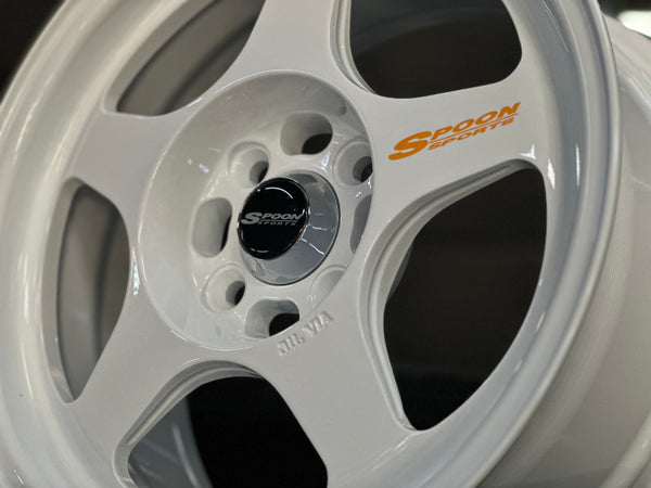 New 15X7 ET35 XOX Spoon Rim (4 wheel) White 4X100