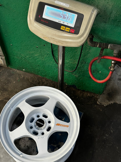 New 15X7 ET35 XOX Spoon Rim (4 wheel) White 4X100