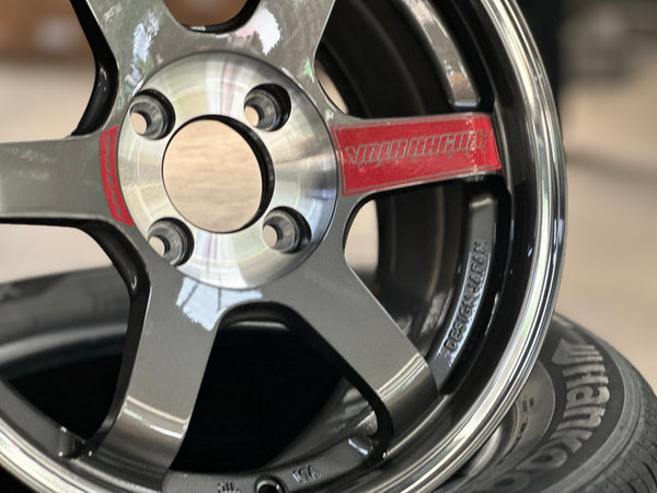 New 15X7 ET35 AOW TE37 SONIC Rim (4 wheel) Gloss Gunmetal 4X100
