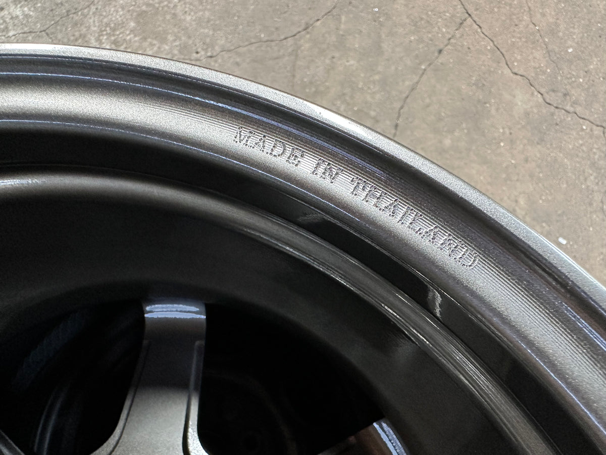 New 15X7 ET35 AOW TE37 SONIC Rim (4 wheel) Gloss Gunmetal 4X100