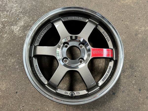 New 15X7 ET35 AOW Flow Formed TE37SL Rim (4 wheel) Gloss Gunmetal 4X100