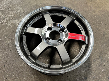 New 15X7 ET35 AOW Flow Formed TE37SL Rim (4 wheel) Gloss Gunmetal 4X100