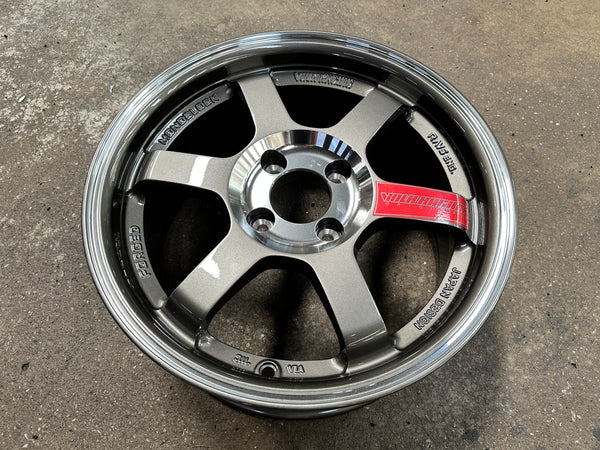 New 15X7 ET35 AOW Flow Formed TE37SL Rim (4 wheel) Gloss Gunmetal 4X100