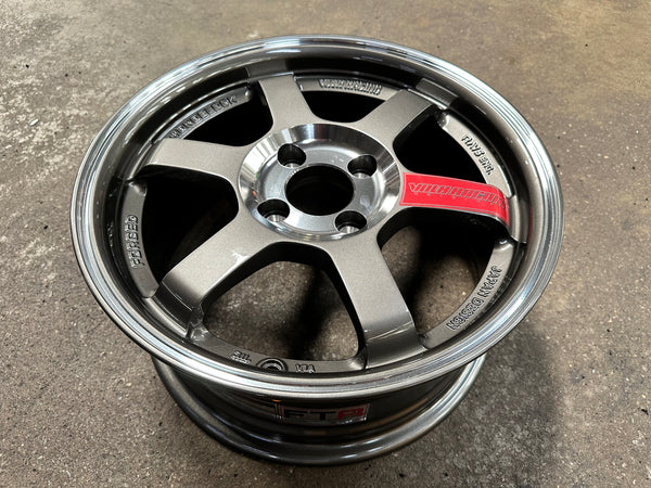 New 15X7 ET35 AOW Flow Formed TE37SL Rim (4 wheel) Gloss Gunmetal 4X100