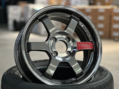 New 15X7 ET35 AOW Flow Formed TE37SL Rim (4 wheel) Gloss Gunmetal 4X100