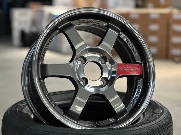 New 15X7 ET35 AOW Flow Formed TE37SL Rim (4 wheel) Gloss Gunmetal 4X100