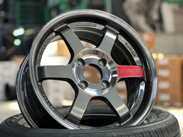 New 15X7 ET35 AOW Flow Formed TE37SL Rim (4 wheel) Gloss Gunmetal 4X100