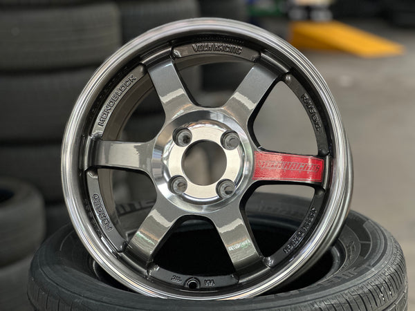 New 15X7 ET35 AOW Flow Formed TE37SL Rim (4 wheel) Gloss Gunmetal 4X100