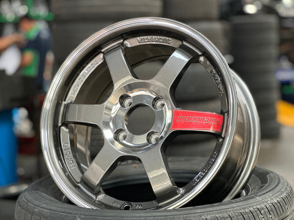 New 15X7 ET35 AOW Flow Formed TE37SL Rim (4 wheel) Gloss Gunmetal 4X100