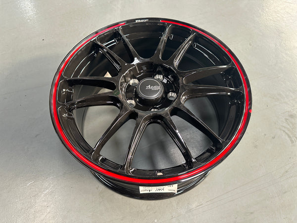 New 17x7.5 ET40 Advanti Ameros (4 wheel) 5x114.3 Black RED