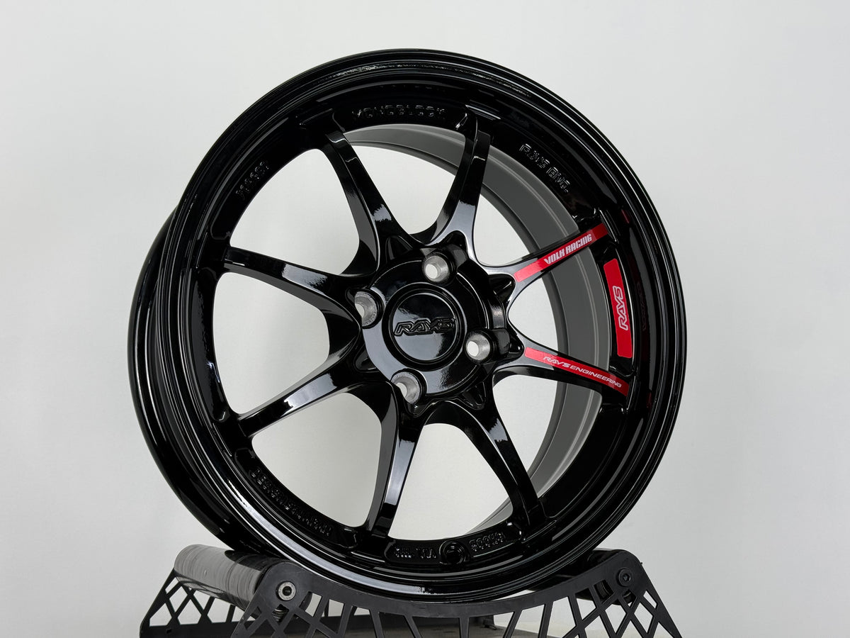 New 15X7 ET35 AOW CE28 CR Rim (4 wheel) Gloss Black 4X100