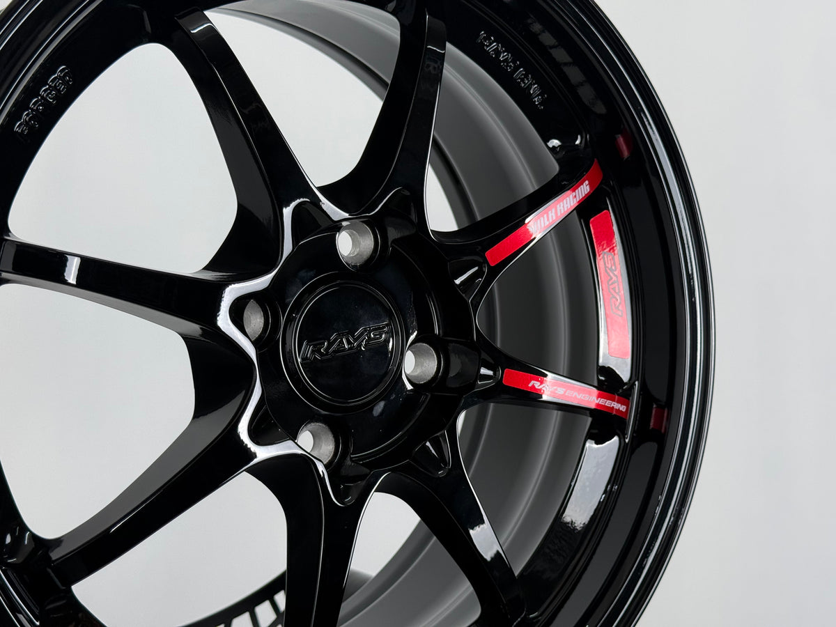 New 15X7 ET35 AOW CE28 CR Rim (4 wheel) Gloss Black 4X100