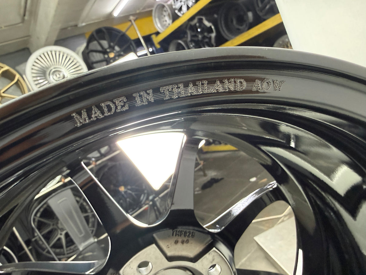 New 15X7 ET35 AOW CE28 CR Rim (4 wheel) Gloss Black 4X100