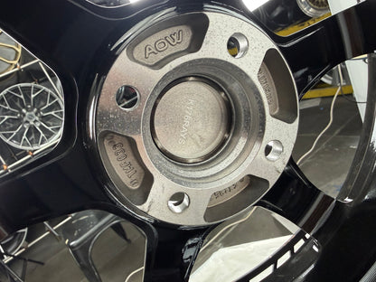 New 15X7 ET35 AOW TE37 Sonic Rim (4 wheel) Gloss Black 4X100