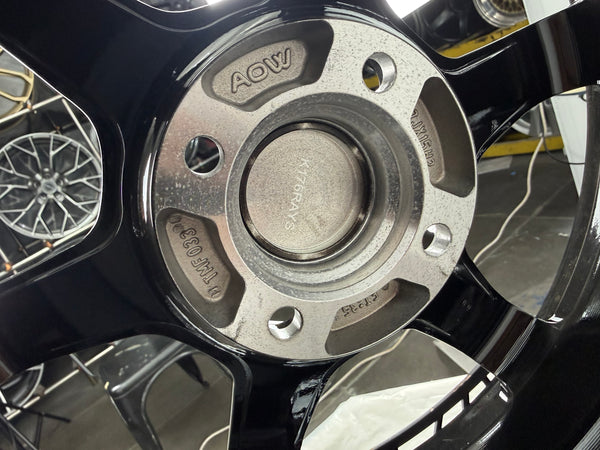 New 15X7 ET35 AOW TE37 Sonic Rim (4 wheel) Gloss Black 4X100