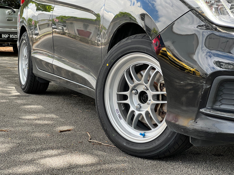 New 16x7 ET43 Enkei Racing RPF1 Rim (4 wheel) Silver 4x100