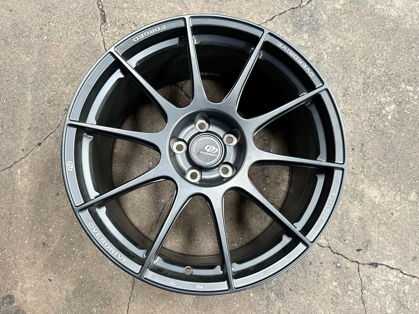 New 19x8.5 ET40 19x9.5 ET45 Overdrive Forged Alfa01 (4 wheels) Satin Black 5x112