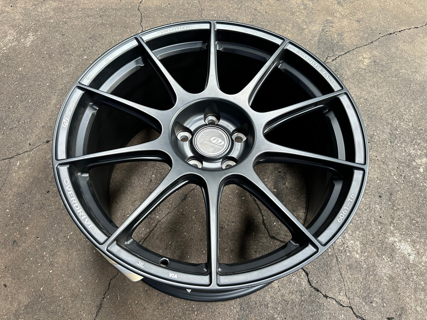 New 19x8.5 ET40 19x9.5 ET45 Overdrive Forged Alfa01 (4 wheels) Satin Black 5x112