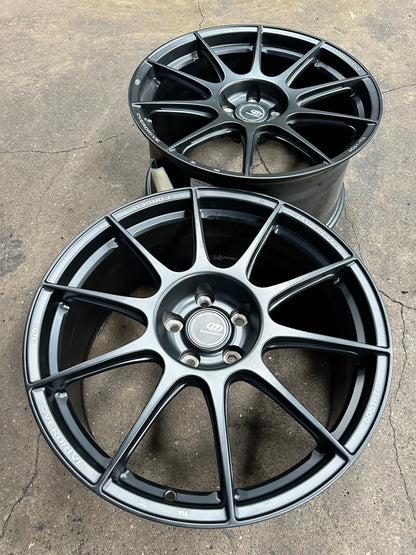 New 19x8.5 ET40 19x9.5 ET45 Overdrive Forged Alfa01 (4 wheels) Satin Black 5x112