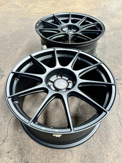 New 19x8.5 ET40 19x9.5 ET45 Overdrive Forged Alfa01 (4 wheels) Satin Black 5x112