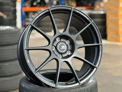New 19x8.5 ET40 19x9.5 ET45 Overdrive Forged Alfa01 (4 wheels) Satin Black 5x112