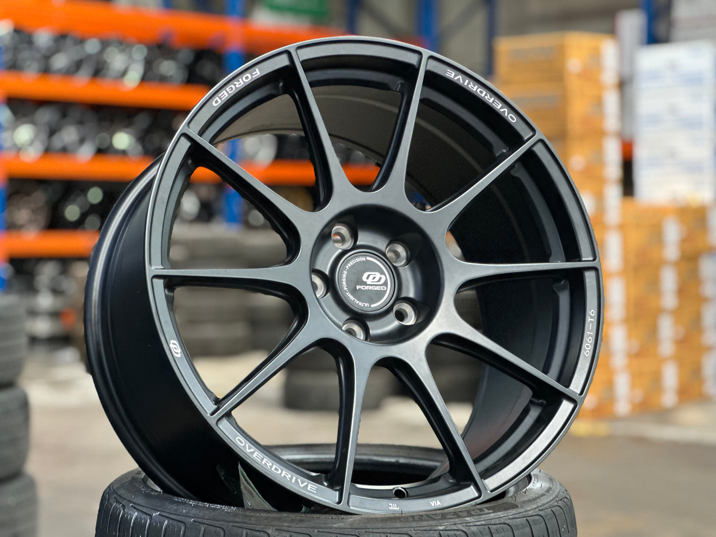 New 19x8.5 ET40 19x9.5 ET45 Overdrive Forged Alfa01 (4 wheels) Satin Black 5x112
