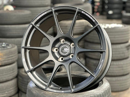 New 19x8.5 ET40 19x9.5 ET45 Overdrive Forged Alfa01 (4 wheels) Satin Black 5x112