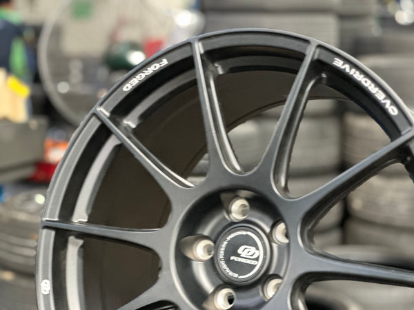 New 19x8.5 ET40 19x9.5 ET45 Overdrive Forged Alfa01 (4 wheels) Satin Black 5x114.3