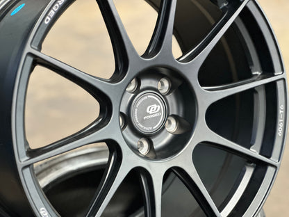 New 19x8.5 ET40 19x9.5 ET45 Overdrive Forged Alfa01 (4 wheels) Satin Black 5x112
